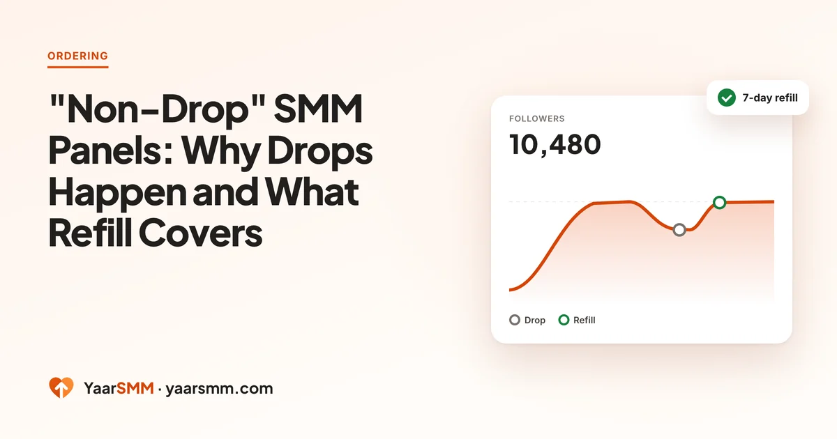 Illustration of a follower count that drops and is refilled